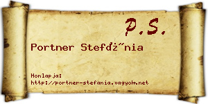 Portner Stefánia névjegykártya